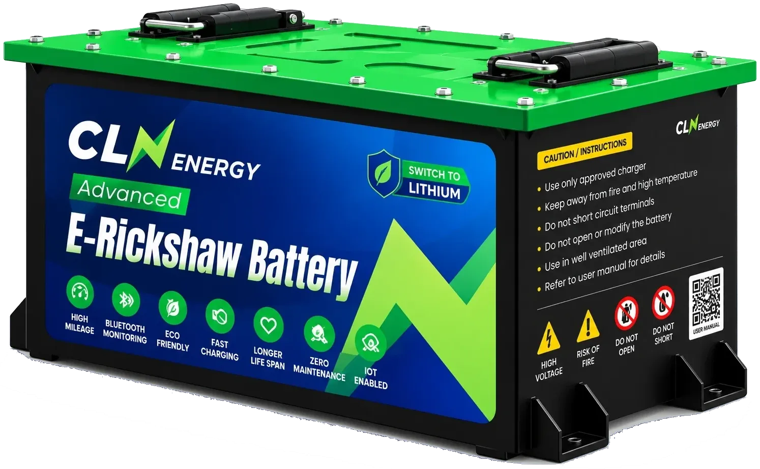 CLN Energy advanced lithium e-rickshaw battery